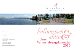 Veranstaltungskalender 2016 - Aiterbach