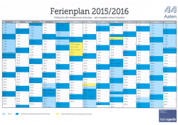 Ferienplan 2015/2016