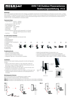 DVB-T 40 Outdoor Powerantenne Bedienungsanleitung #1/2