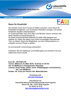 Informationsabend (16. M&auml;rz)