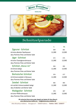 Schnitzelparade - Altes Brauhaus Koblenz