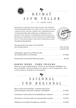 Heimat aufm Teller - Landgasthof Blaue Traube