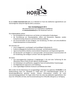 Diplom-Sozialp&auml;dagogIn als SchulsozialarbeiterIn