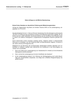 Drucksachen allgemein - Nieders&auml;chsischer Landtag
