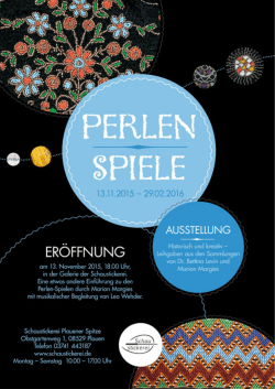 Flyer zur Ausstellung - Schaustickerei Plauen