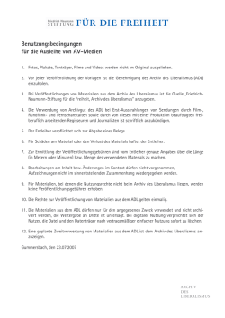 Benutzungsbedingungen für AV-Medien
