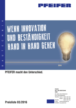 PDF Preisliste Preisliste 03/2016 - J & P – Bautechnik Vertriebs GmbH