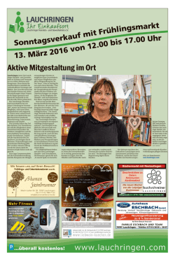 Aktive Mitgestaltung im Ort