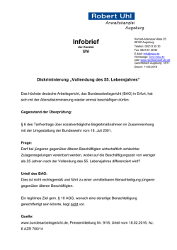 Infobrief - Rechtsanwalt Robert Uhl