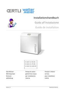 Installationshandbuch Guida all`instalazione Guide