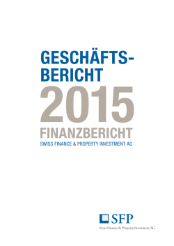 Geschäftsbericht 2015 - Teil 2 Finanzbericht