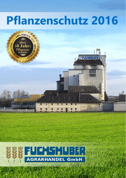 Spritzplan - Fuchshuber Online
