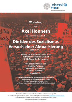 Workshop - Institut für Politikwissenschaft