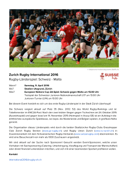 Zurich Rugby International 2016