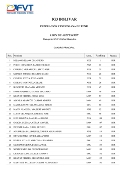 ig3 bolivar - Federaci&oacute;n Venezolana de Tenis