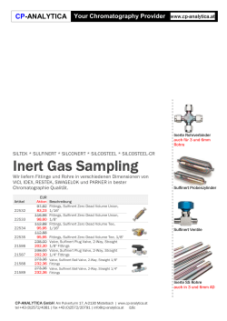 Inert Gas Sampling - Cp
