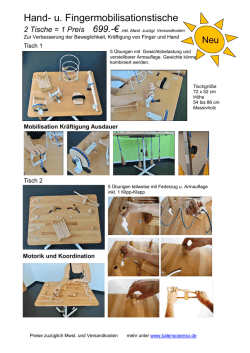Hand- u. Fingermobilisationstische