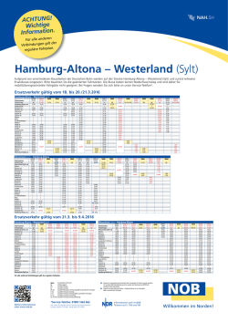 Hamburg-Altona &ndash; Westerland (Sylt)