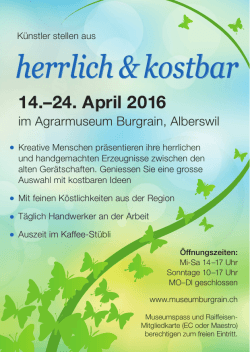 herrlich & kostbar - Schweizerisches Agrarmuseum Burgrain