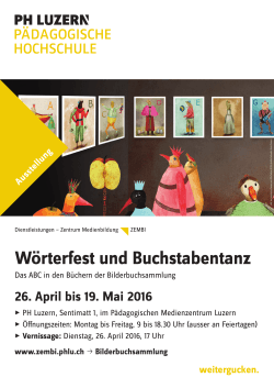 Wörterfest und Buchstabentanz - Pädagogische Hochschule Luzern