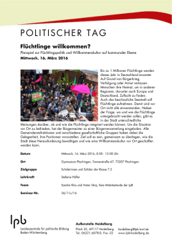 Programm - Landeszentrale für politische Bildung Außenstelle