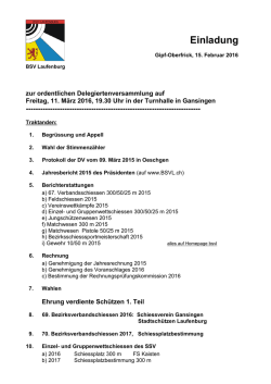 Einladung / Traktandenliste