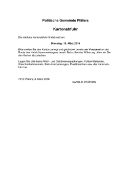 Inserat Kartonabfuhr