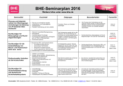 BHE-Seminarplan 2016