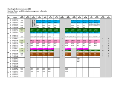 Stundenplan Sommersemester 2016 Bachelor Wasser