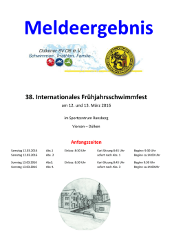 Meldeergebnis - Dülkener Schwimmverein 06 e.V.