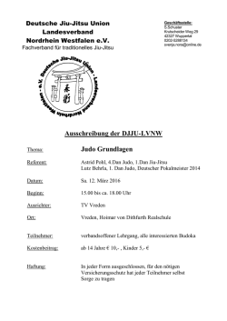Judo Lehrgang - Home - DJJU-NRW