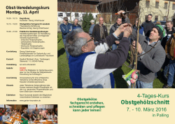 Palling, 4-Tages-Obstbaumschnittkurs Gasthof Michlwirt, 8.30 bis