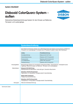Disboxid ColorQuarz-System - au&szlig;en