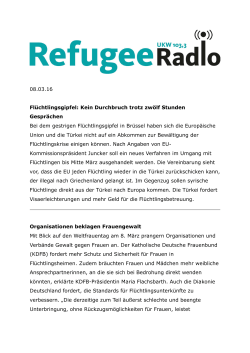 08.03.16 Flüchtlingsgipfel: Kein Durchbruch trotz zwölf
