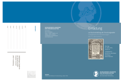 Einladung - Heidelberger Akademie der Wissenschaften