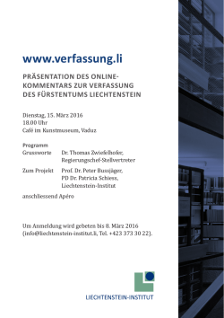 Einladung - Liechtenstein
