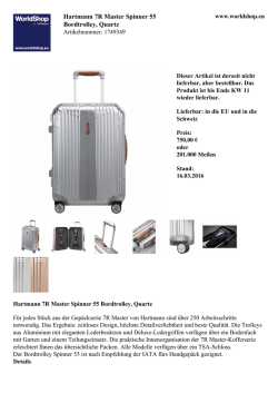 Hartmann 7R Master Spinner 55 Bordtrolley, Quartz