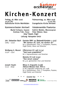 Programm - Kammerorchester Amriswil