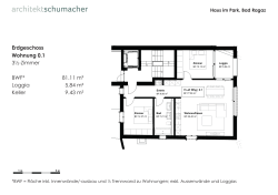 BWF* 81.11 m² Loggia 5.84 m² Keller 9.43 m² 3½
