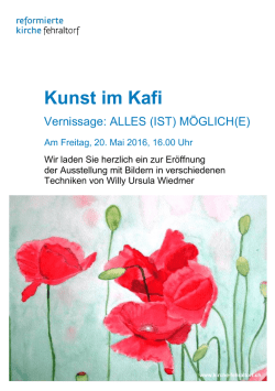 Kunst im Kafi - Reformierte Kirche Fehraltorf