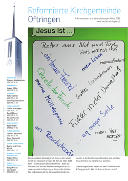 M&auml;rz 2016 - Reformierte Kirchgemeinde Oftringen
