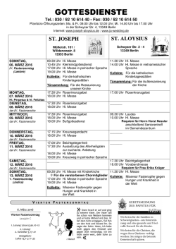gottesdienste - St. Aloysius