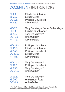 dozenten / instructors