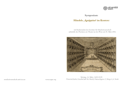 Symposium Händels ‚Agrippina` im Kontext