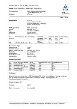 GUTACHTEN zur ABE Nr. 50473 nach &sect;22 StVZO