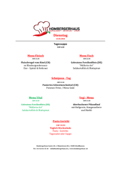 Dienstag - Hombergerhaus