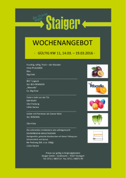 wochenangebot - Staiger GmbH