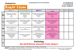 Speiseplan 21.03.-25.03.2016 - Dorff
