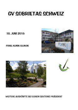 Forell Klinik, GV Sobrietas Schweiz