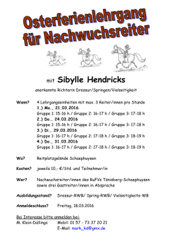 mit Sibylle Hendricks
